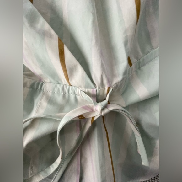 A New Day Cream Wrap Blouse 3/4 Sleeve Tie Front - Picture 8 of 12